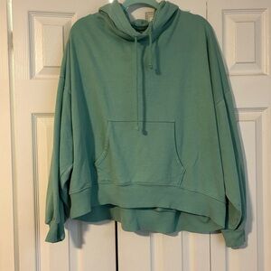 Mint Green Cowl Neck Hoodie Sweater